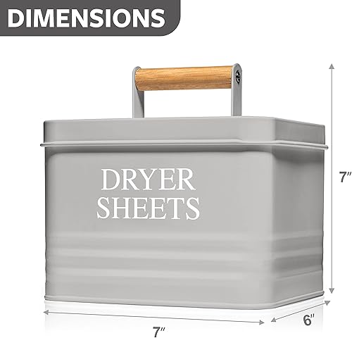 Miniatura 9 de Calindiana Moderno soporte de hojas de metal para secadora de ropa de granja, dispensador de suavizante de tela con tapa para decoración y