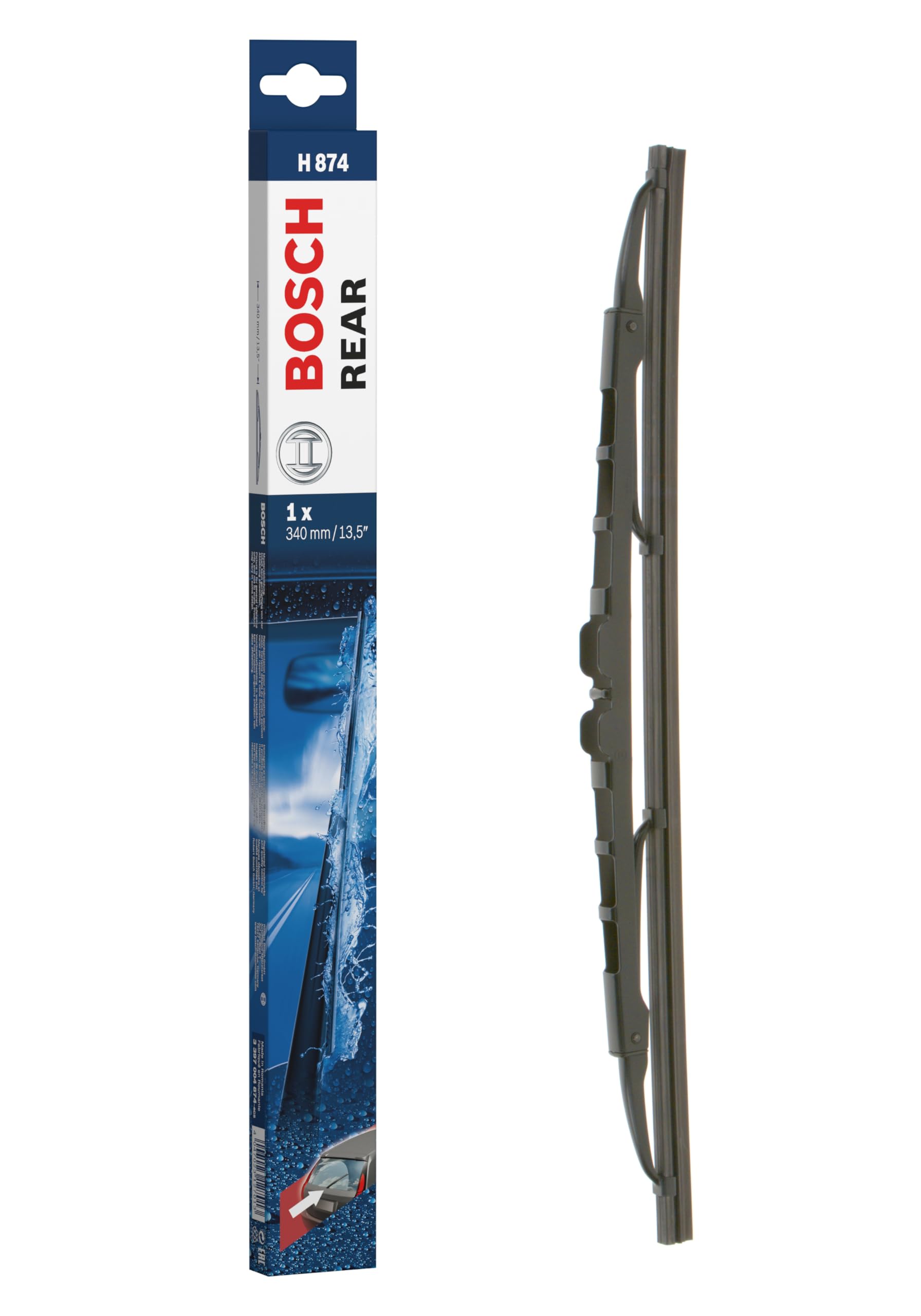 Bosch Rear Wiper A 351 H - Excellent Cleaning Performance - Replacement Blade for Back Windscreen - 1 Blade, 350mm — view 15