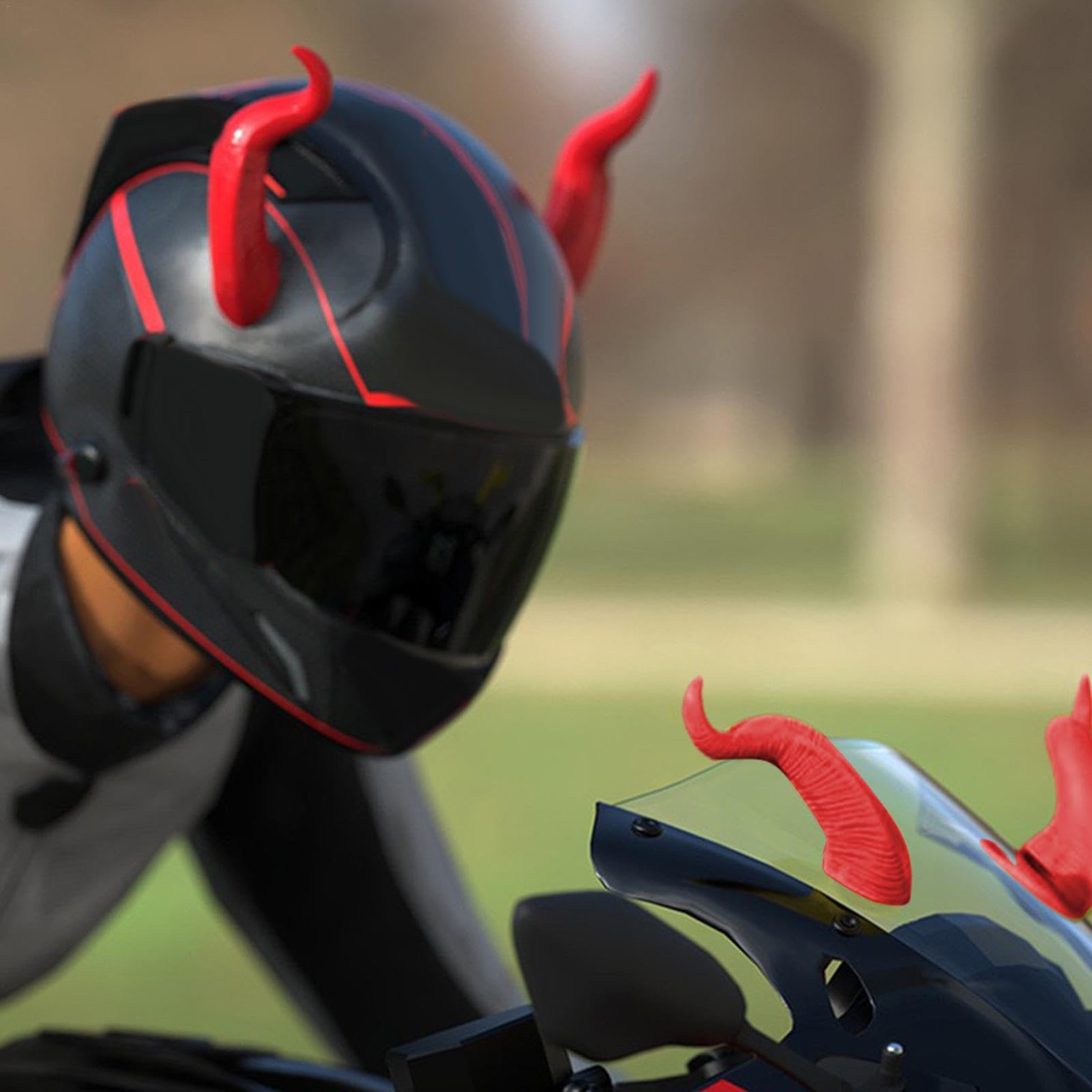devil horns motorcycle helmet for Helmet, Accessory, Bike Helmet, Ski Helmet Automotive ski helmets and skateboard category_mens Crashed in a Helmet? lb test:50 lb