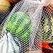 100Pcs 24’’ Reusable Mesh Produce Bags, Onion Fruits Net Bags and Seafood Boil Bags for Crab Clam Crawfish, Mesh Storage Bags for Grocery Shopping Storage of Fruits Vegetable Seafood & Garden Produce