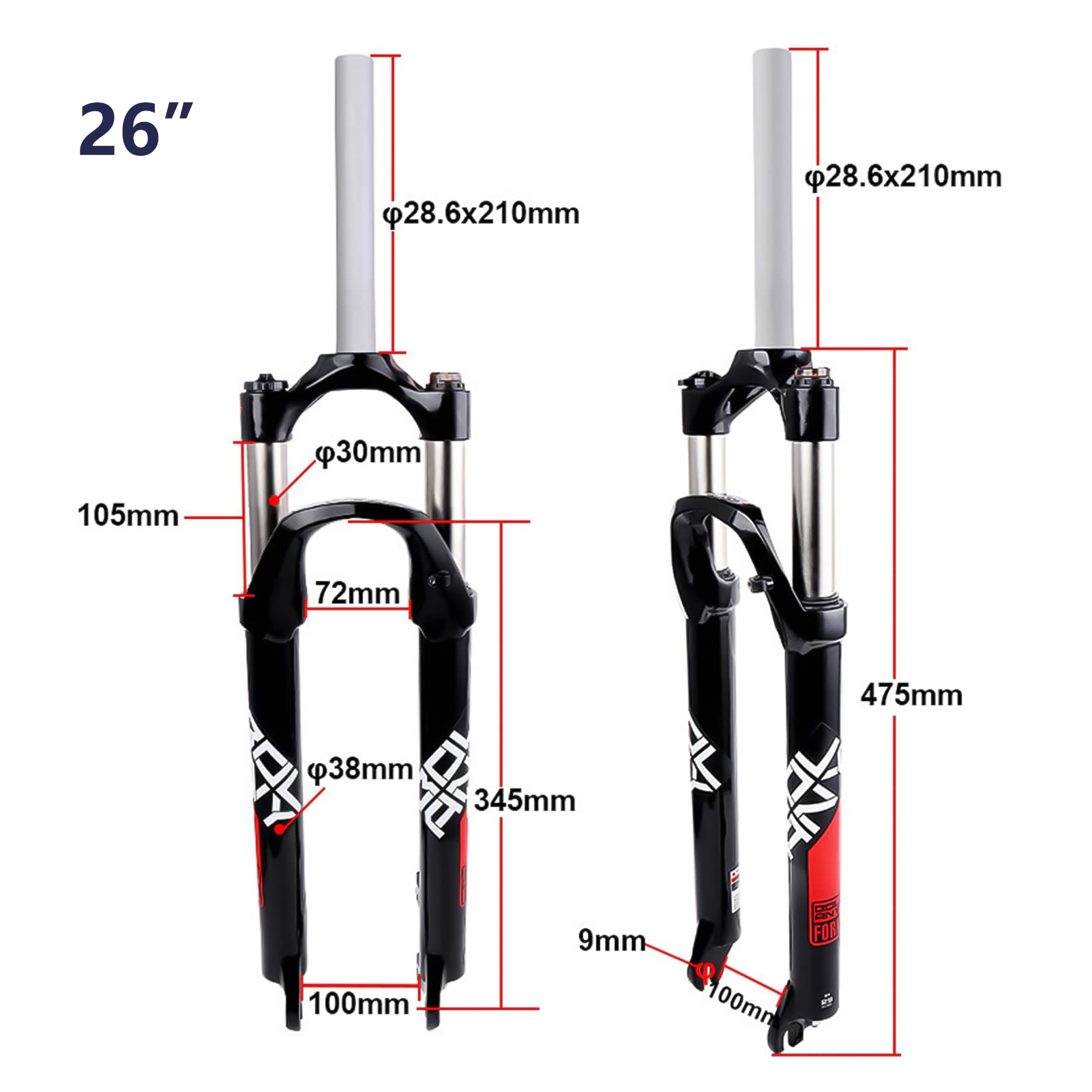 Amazon.co.jp: バイクフロントフォーク、MTBサスペンションフォーク