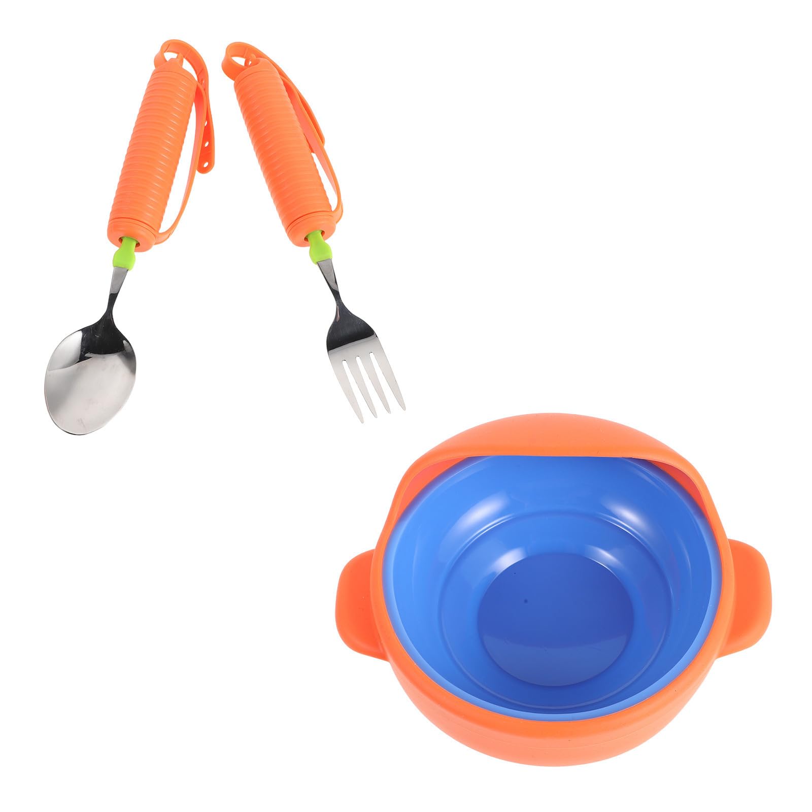 Juego de Cubiertos Antivibración para Personas Mayores Tazones Antiderrame y Diseño Resistente al Derrame y Caídas para Alimentación Asistida en Casa