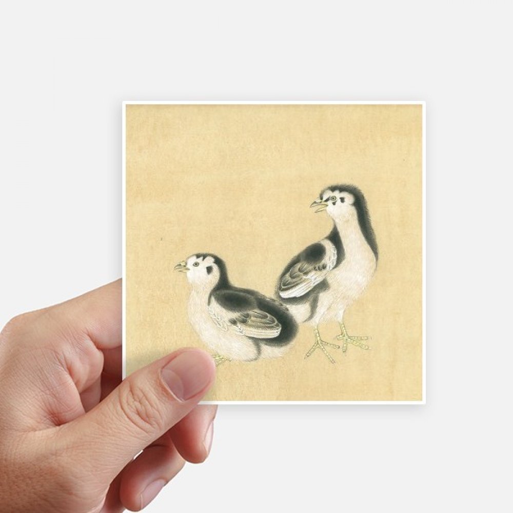 Autocollant peinture chinoise poussins pour masquer les rayures de valise et personnaliser