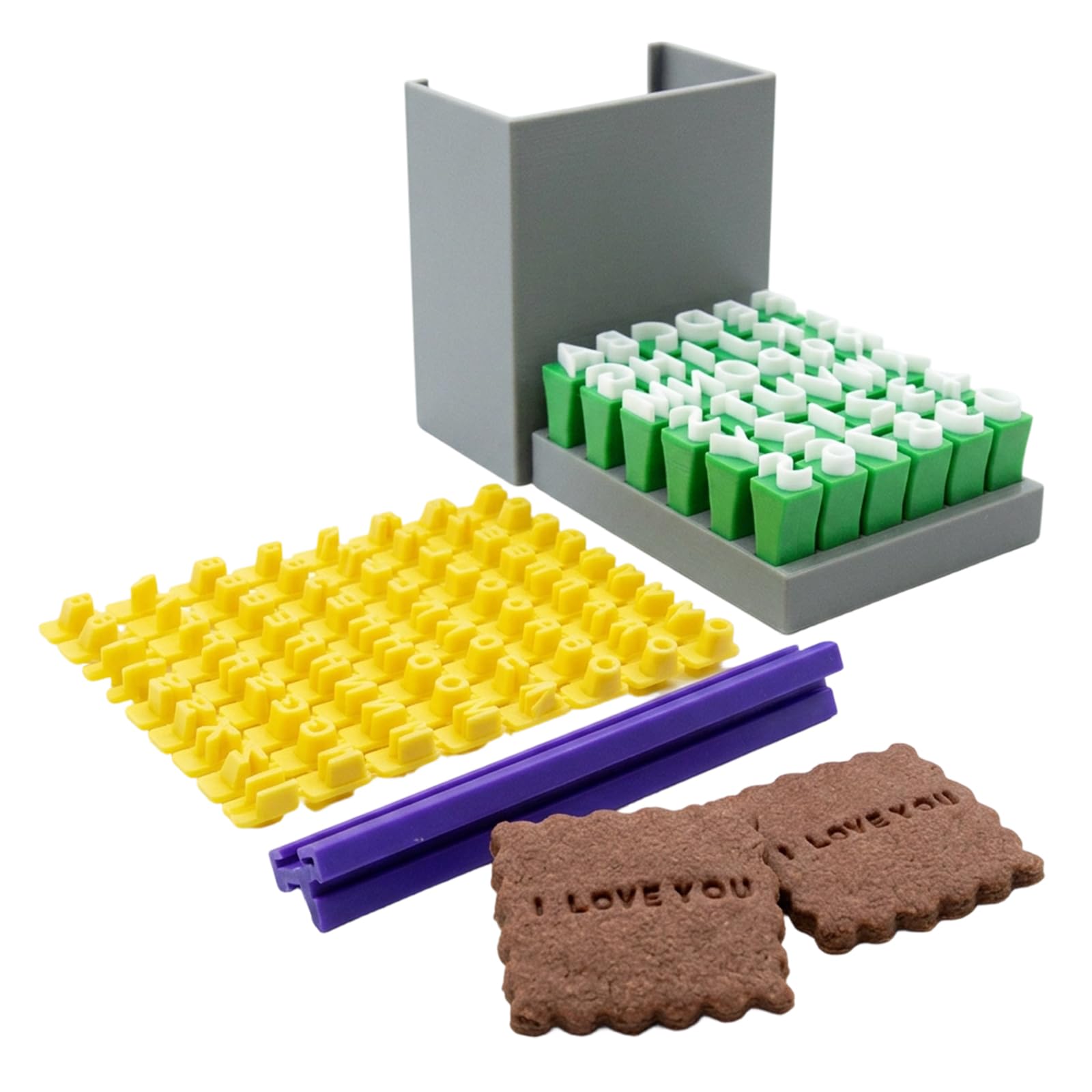 2 PCS Letter Stamps for Clay, Letter Stamps, Clay Letter Stamps, DIY Projects, Deep Engraved 3D Uppercase Alphabet & Number Stamps, Letter Stamps for Clay DIY Crafting Pottery Cookie Stamps Clay