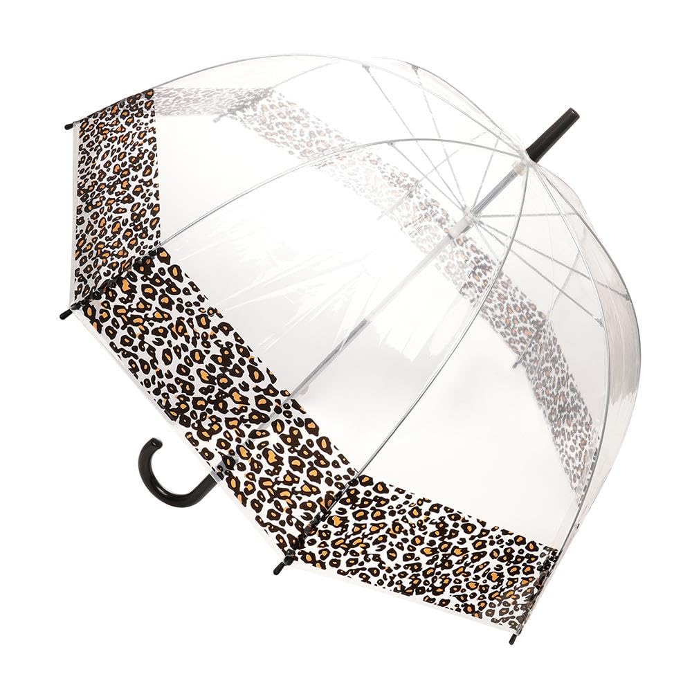 A2Z Ladies Clear Bubble Umbrella Transparent Dome Canopy Ultra Waterproof Wind Resist Soft Handle Hearts Butterfly Animal Sauage Dog Leopard Classic Umbrellas Heavy Rainfall Streets Walking Brolly