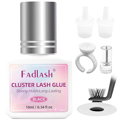 Miniatura 99 de FADLASH Pegamento para extensiones de pestañas, 0.5-1 segundo, seco/6-8 semanas de retención extra fuerte, pegamento para pestañas, impermeable