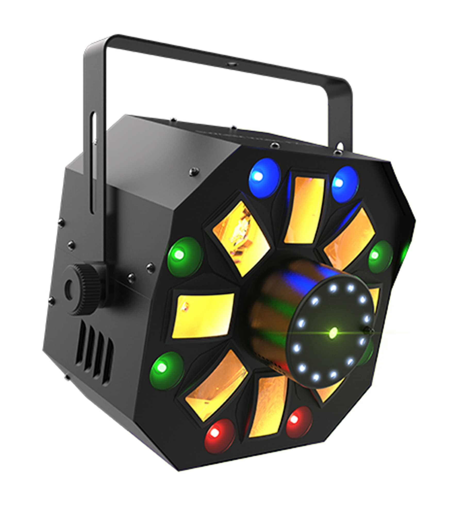 Chauvet DJ Swarm Wash FX ILS - Paquete de luces 4 en 1 con efecto Derby/Wash/Strobe con 2 cables DMX y paño de pulido Austin Bazaar