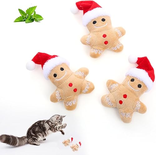 Miniatura 2 de 2lots Interactively Christmas Cats Toy Bites Entertainment for Chewing and Grasping Festives Cats Plaything