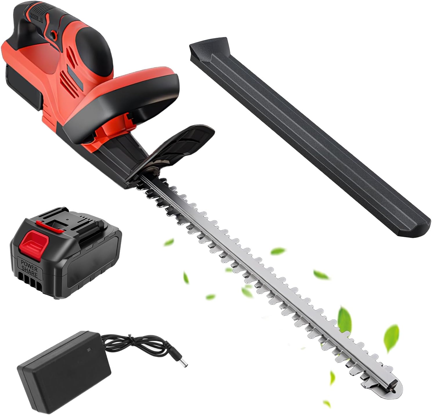 ALSO GO 22’’ Cordless Hedge Trimmer, 24V Electric Shrub Trimmer, Bush Trimmer Cordless with 3.0Ah Rechargeable Battery and Charger, Grass Cutter for Garden, Lawn