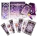 TIRLANO 78 Tarot Cards with Guide Book - Tarot Deck Gift Set with Tarot Cloth, Chakra Stones & Tarot Bag, Purple Tarot Cards Fortune Telling Game Craft Cardboard for Beginners and Expert Readers
