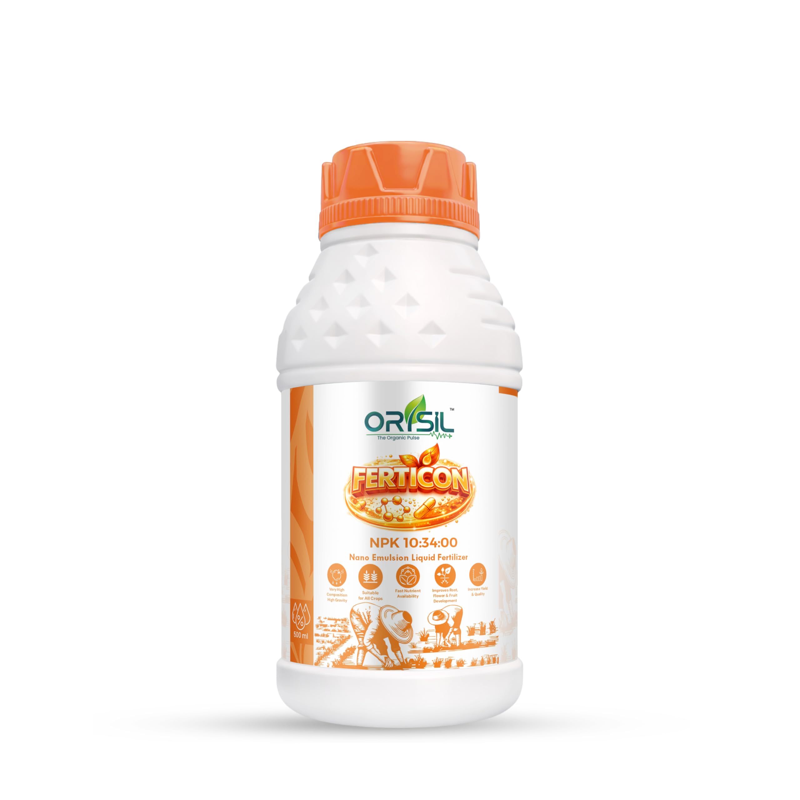 ferticon liquid npk 10:34:00 fertilizer | ammonium polyphosphate liquid dap | high phosphorus booster for root growth, flowering & yield | fast absorption plant nutrient for all crops (250ml)
