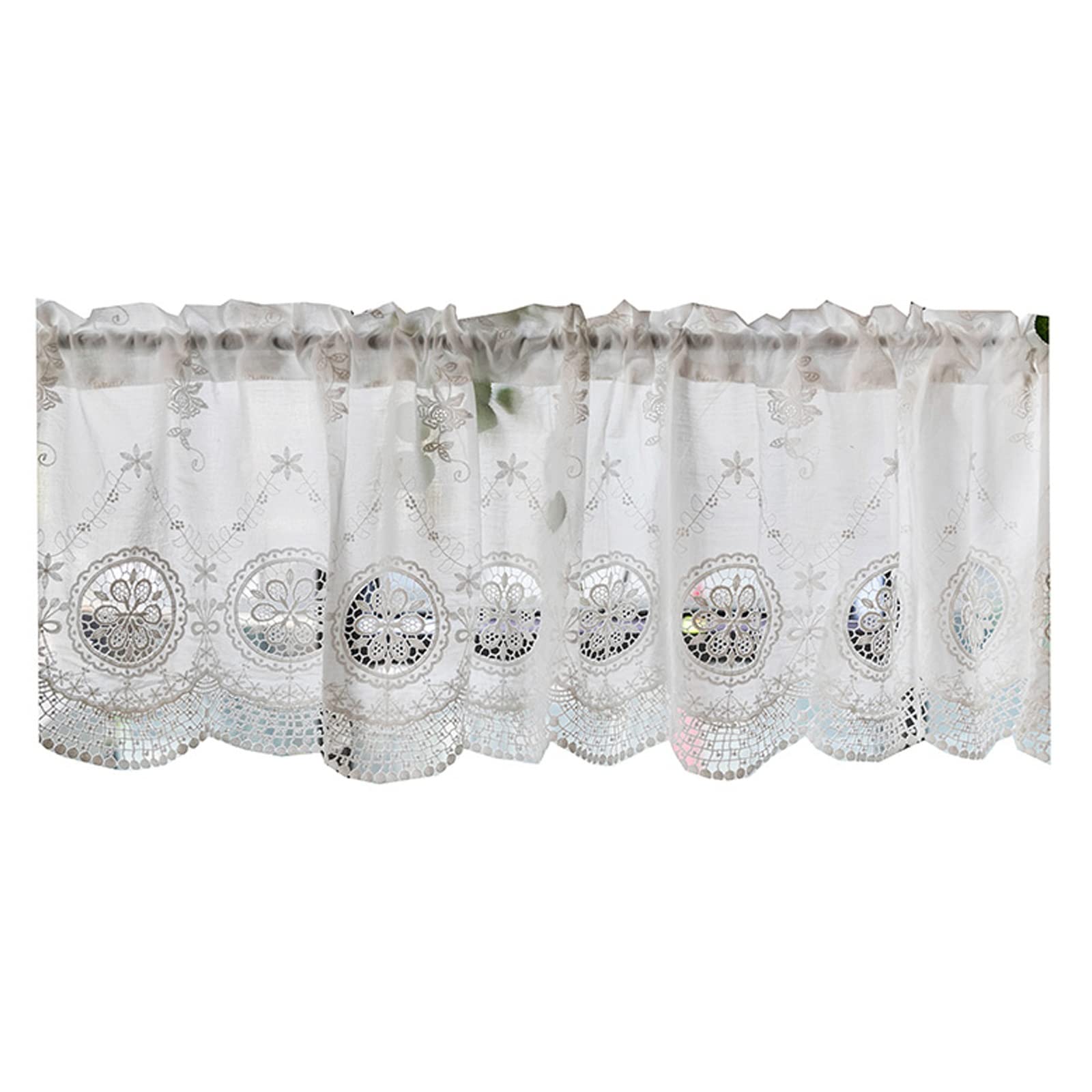 Motif de broderie en coton pour rideau court haut de gamme de chambre
