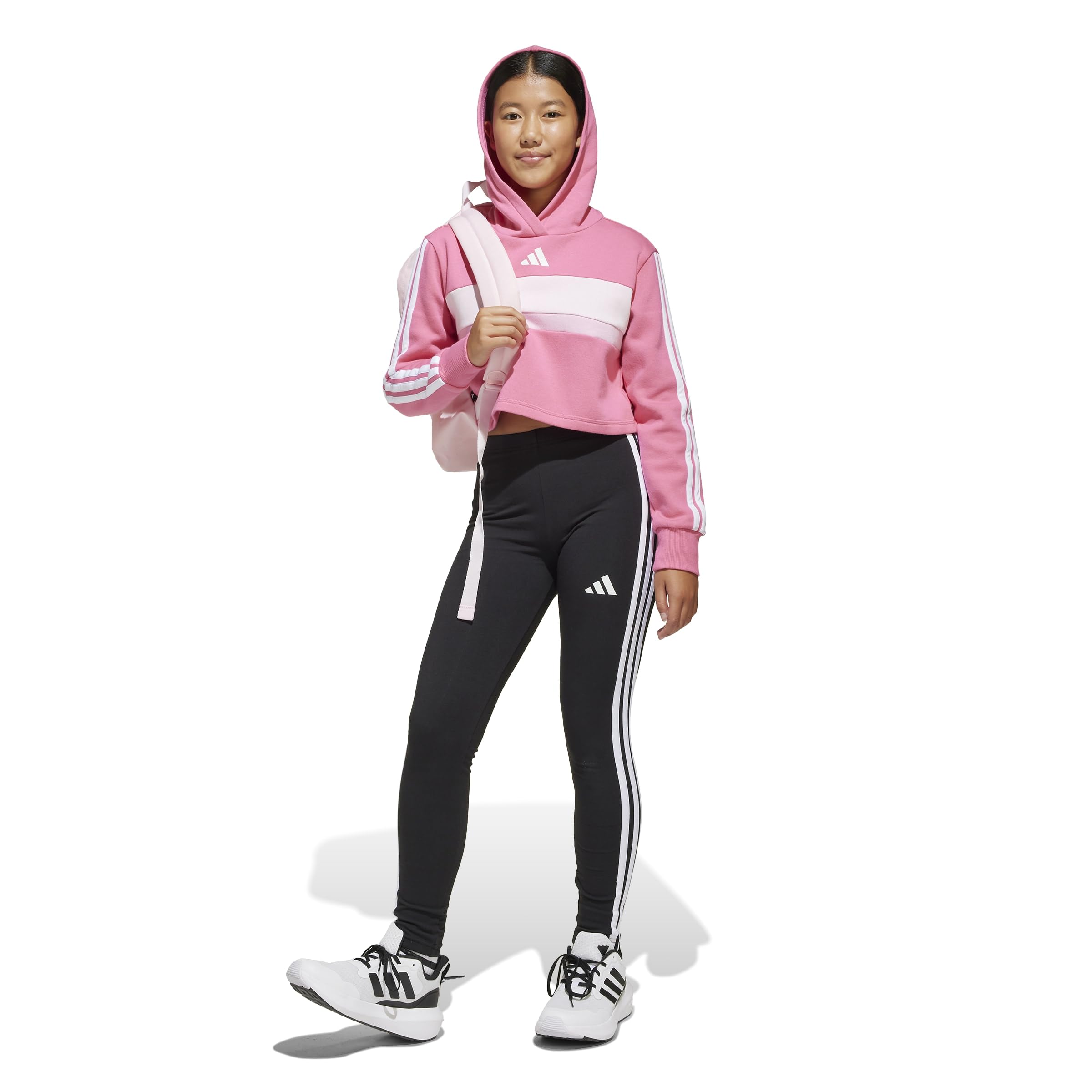 adidas Seasonal Essentials Tiberio 3 Stripes Fleece Leggings Set TUTA Bambine e ragazze
