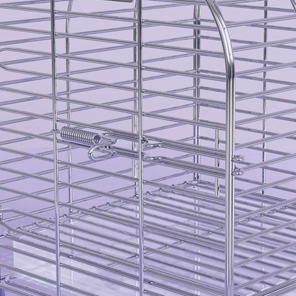Gabbia Voliera Gabbia for uccelli in acciaio inossidabile, portatile, for animali domestici all'aperto, for trasportare pappagalli, passeri, canarini