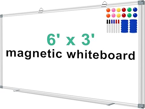Miniatura 10 de H-Qprobd Pizarra Blanca Seca Borrable Grande de 72"x48" para Pared 6' x 4' Pizarra Blanca Magnética de Aluminio Pizarras Blancas de Presentación con