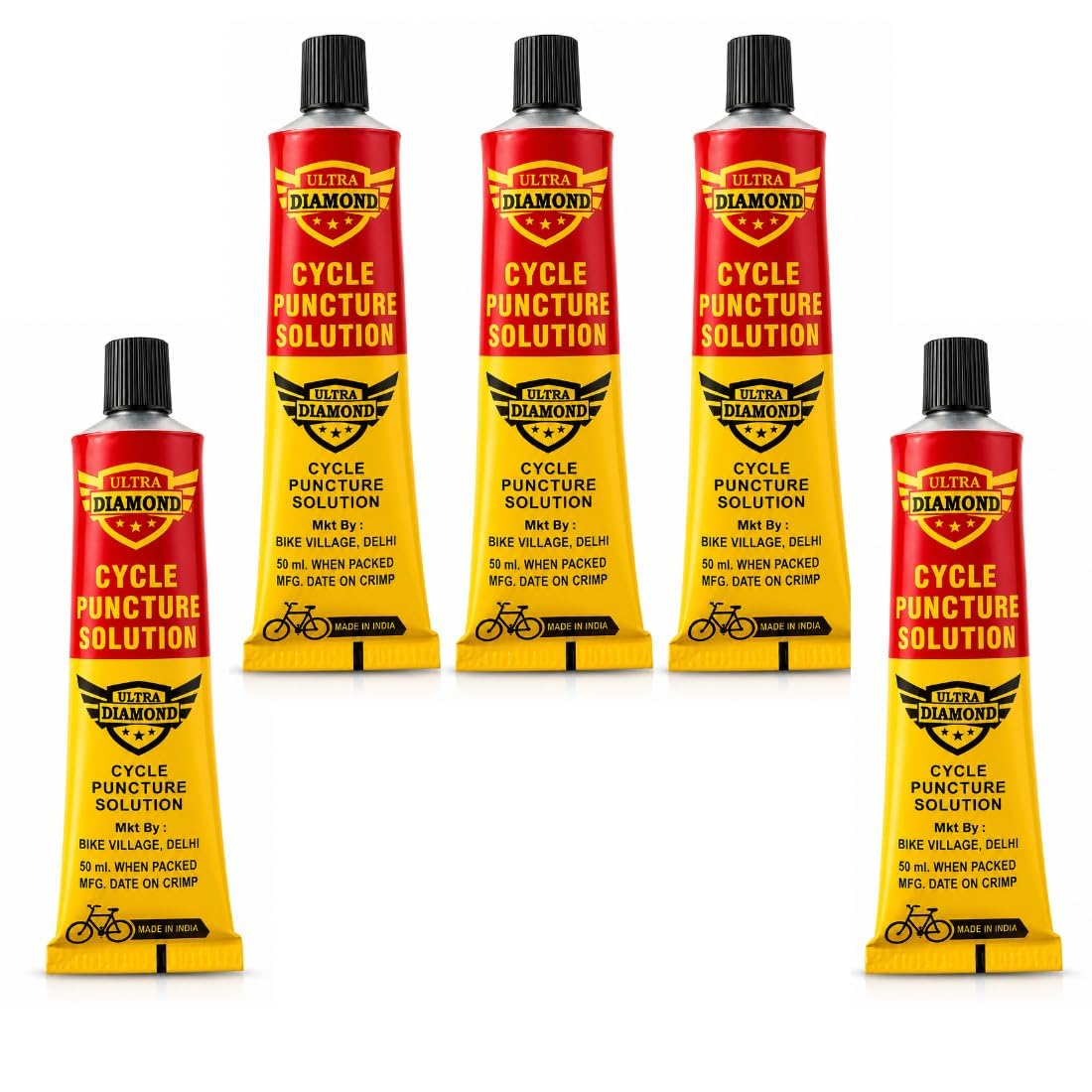 50ML Big Size 5Pcs Cycle Tube Solution for Bicycle Tyre Tube Puncture Repair | Fast Drying Rubber Adhesive | Instant Tube Repair Solution | Strong Bonding Puncture Repair Glue-image-16