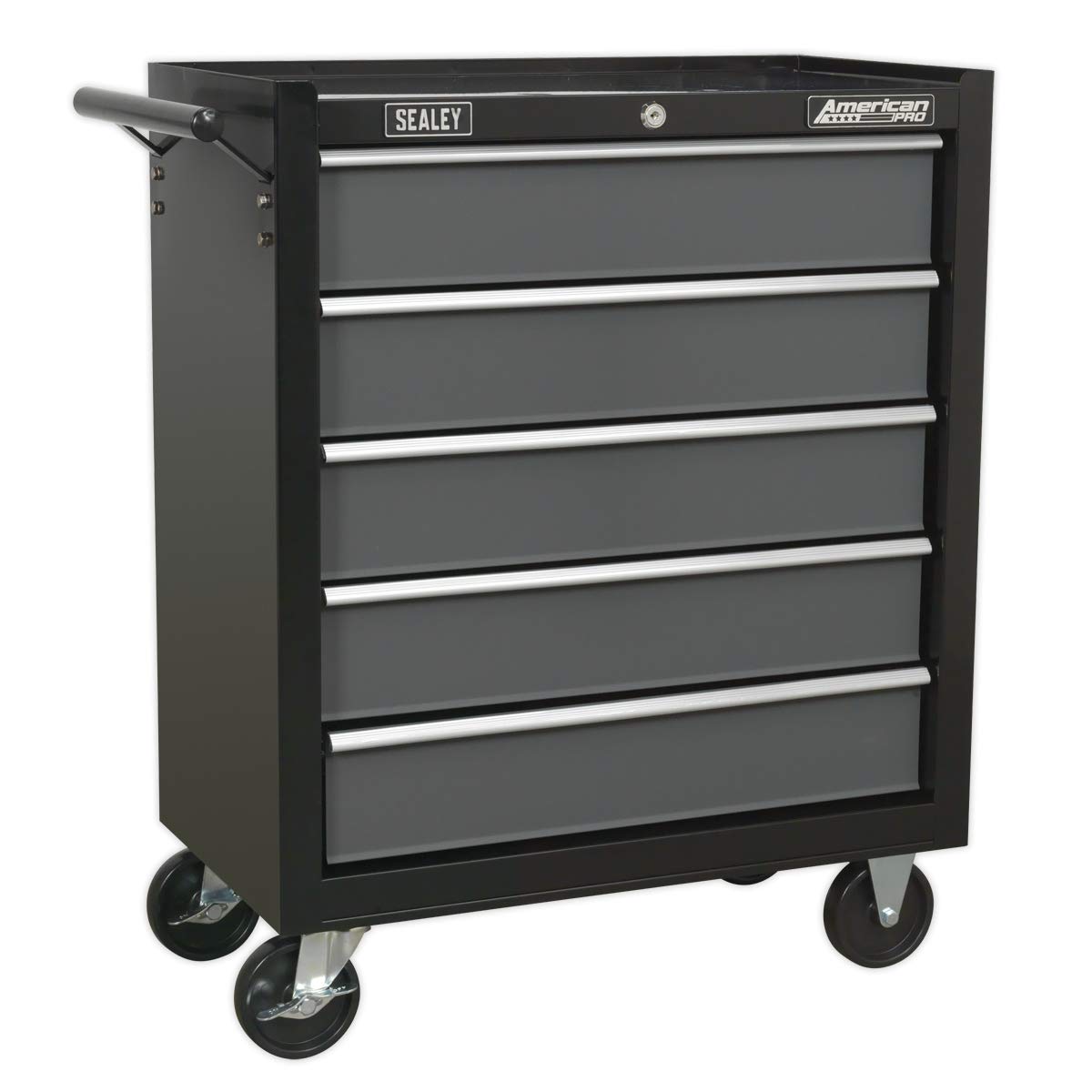 Sealey Black/Grey Ap2505b Rollcab 5 Drawer With Ball Bearing Runners