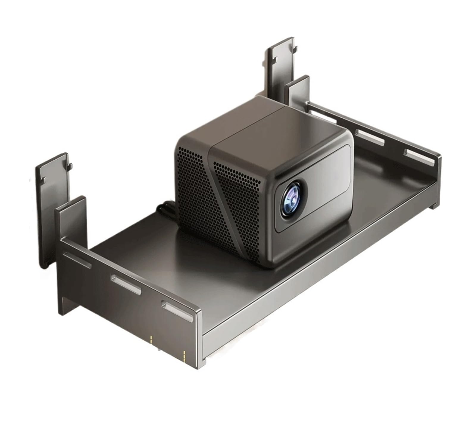 ZENY896V Projector Wall Mount Wall-mounted Bedside Projector Mount; Shelf; No-drill Floating Shelf Projector Hanger(Large)