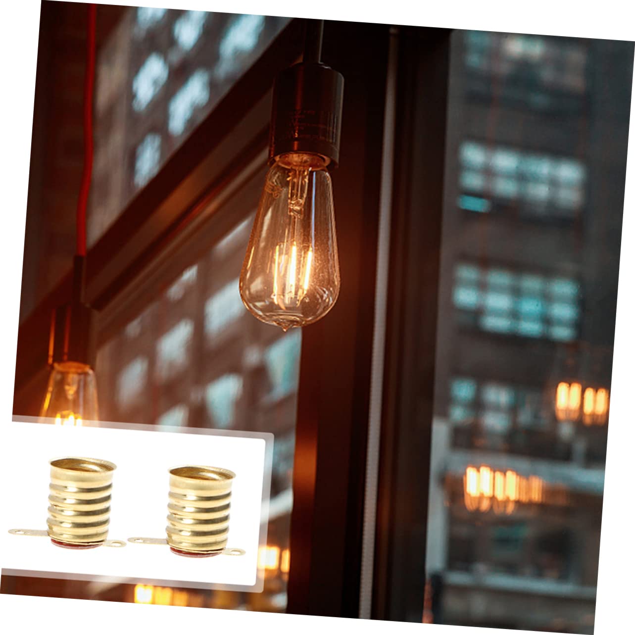 WOONEKY 5 Set Di Portalampada A Led Con Vite in Ottone Portalampada Con Base Piccola Per 50 Pezzi*5