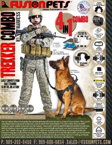 Fusion Pets K9 Trekker Harness Combo