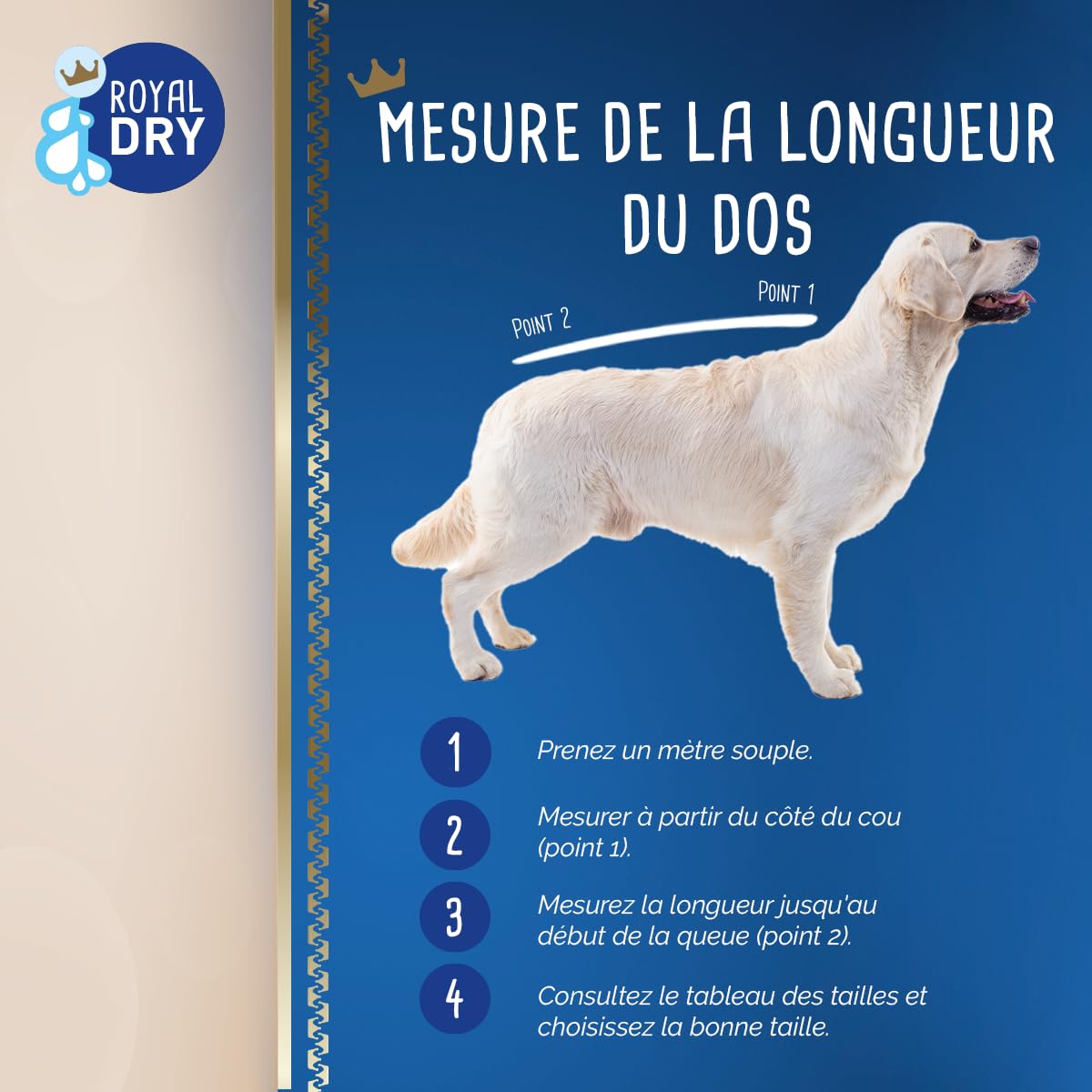 Doggybag – Sac de séchage pour Chien en Microfibre – Taille XS – Longueur de Dos 30 cm – Serviette pour Chien – Ultra Absorbant et à séchage Rapide avec Fermeture Velcro – Gris