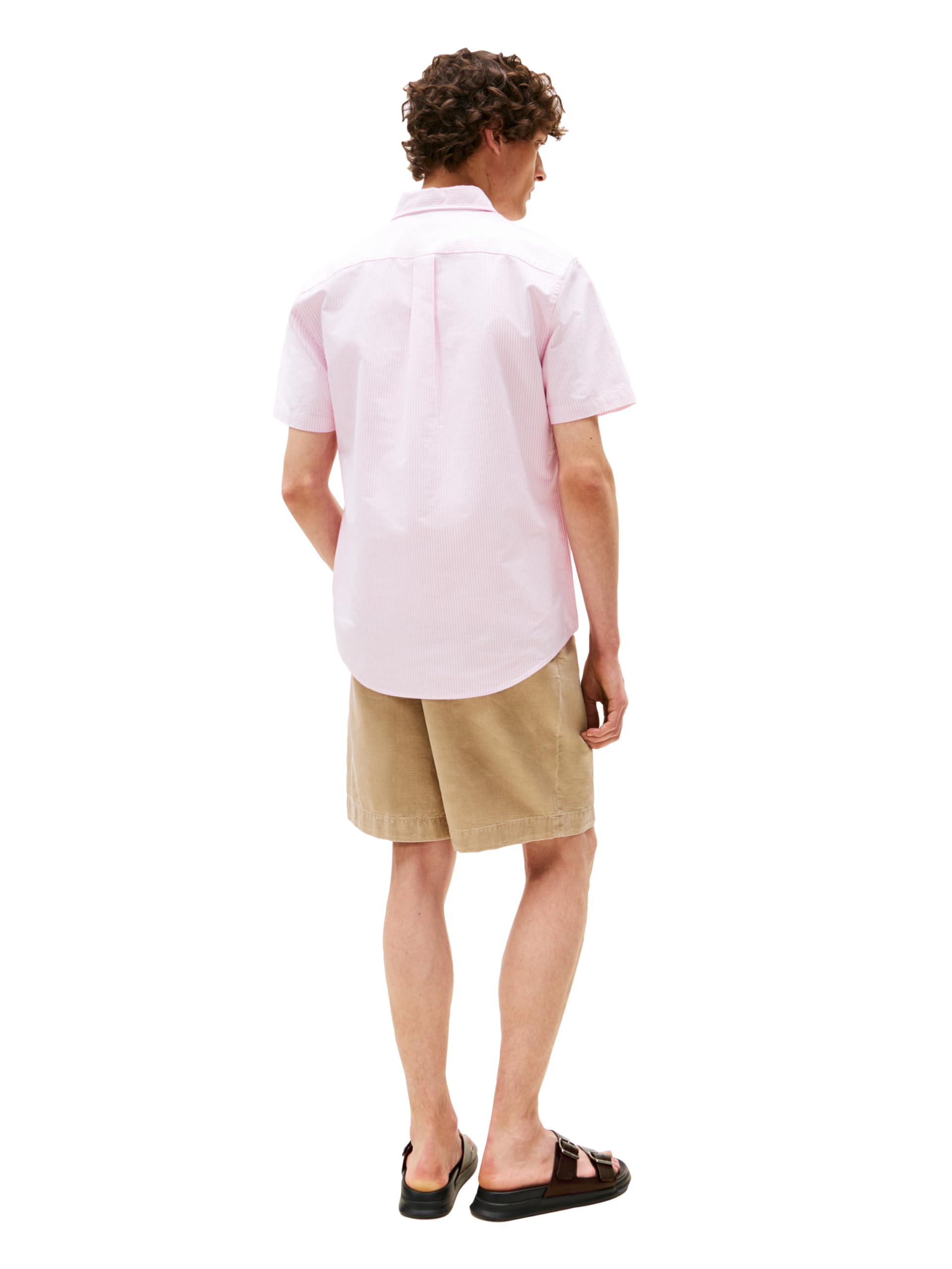 Tommy Hilfiger Adaptive Short Sleeve Oxford Shirts In Regular Fit, Men's Button Down Shirts Camisas Oxford de Manga Corta en Ajuste Regular, Camisas con Botones para Hombre Hombre