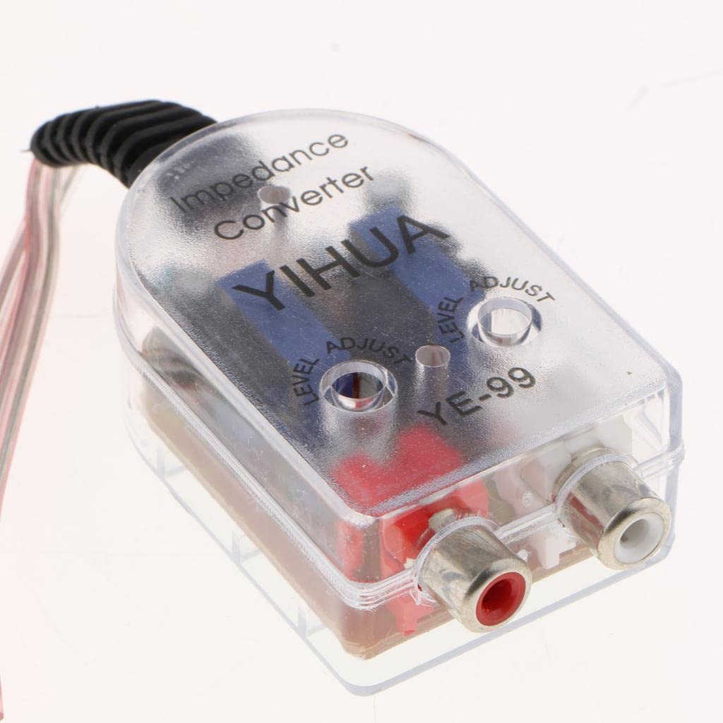 Lyla 2xCar Stero Radio Speaker High To Low RCA Line Impedance Converter Adapter-image-2