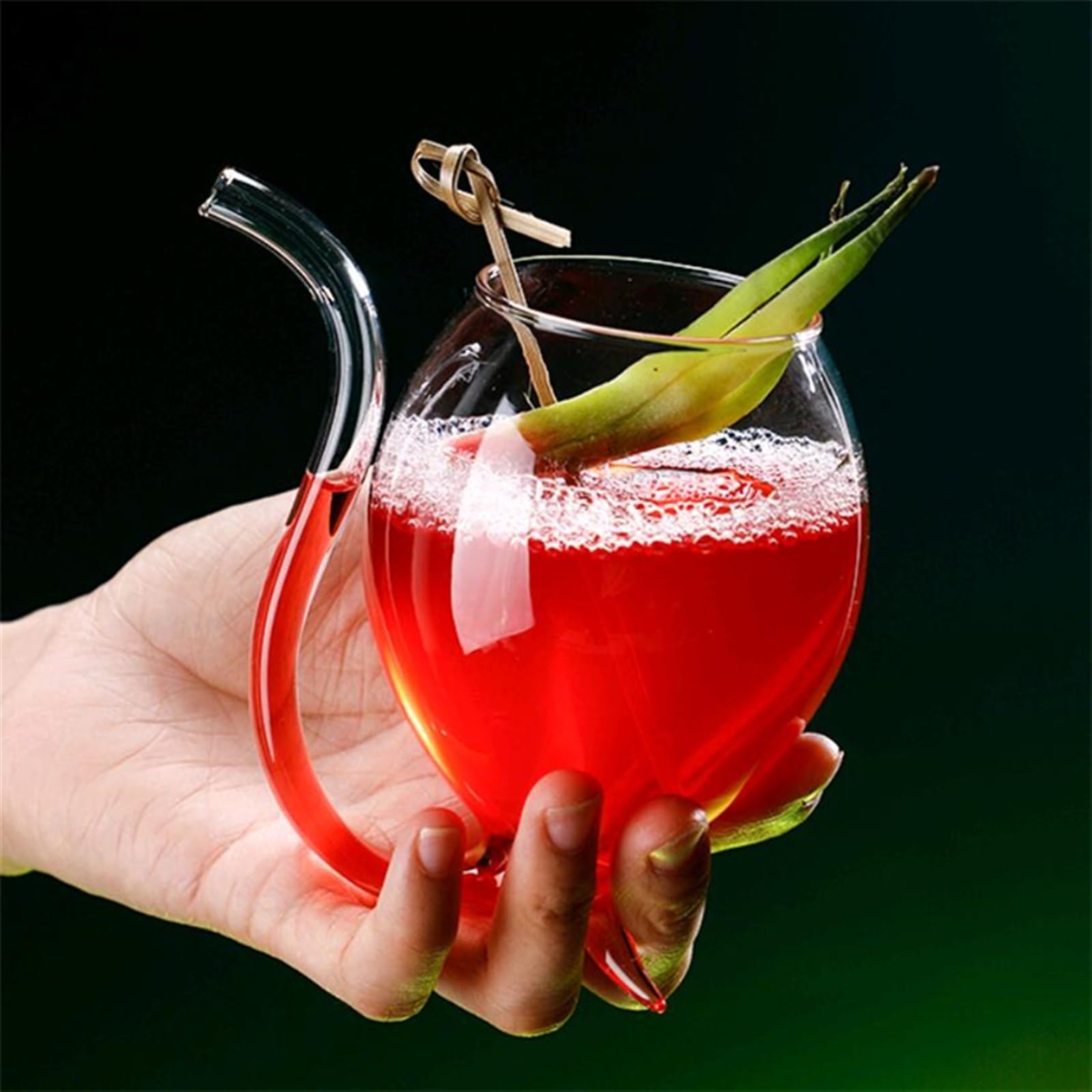 Tazas de Vidrio Creativas para Bebidas frías, Copas de Vino, Vasos para Jugo, Fiestas en casa, Bar, Uso Transparente para café y té.