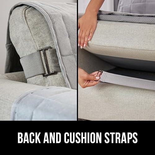 Miniatura 5 de GORILLA GRIP Funda protectora de sofá de gran tamaño patentada, impermeable, antideslizante, de 78 pulgadas, para cojín de sofá de cuero o tela,