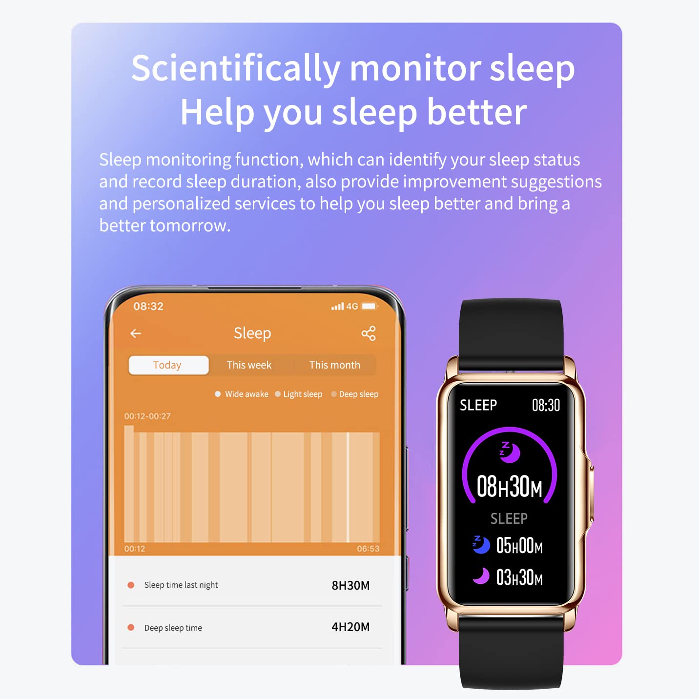 Smartwatch Voor Dames, 1,47 Smartwatch, IP68 Waterdicht/Hartslag/Bloedzuurstof/Slaaptracker / 100 Sporten, Fitnesshorloge Compatibel Met Android IOS,H