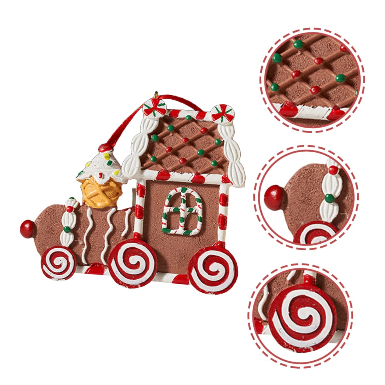 ABOOFAN 4piezas Adorno Colgante De Resina para Árbol De Navidad Decoración Festiva De Gingerbread para Mejorar La Apariencia para Puerta Pared Ventana Porche