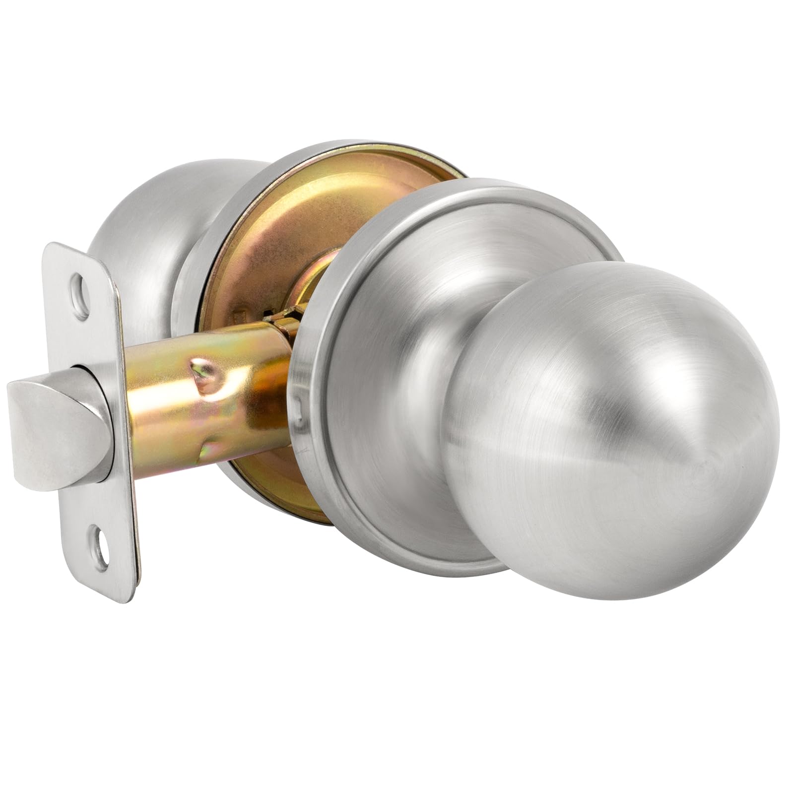 Privacy Door Knobs with Lock - 2 Pack Satin Nickel -10 Privacy Door Knobs with Lock - 2 Pack Satin Nickel -10