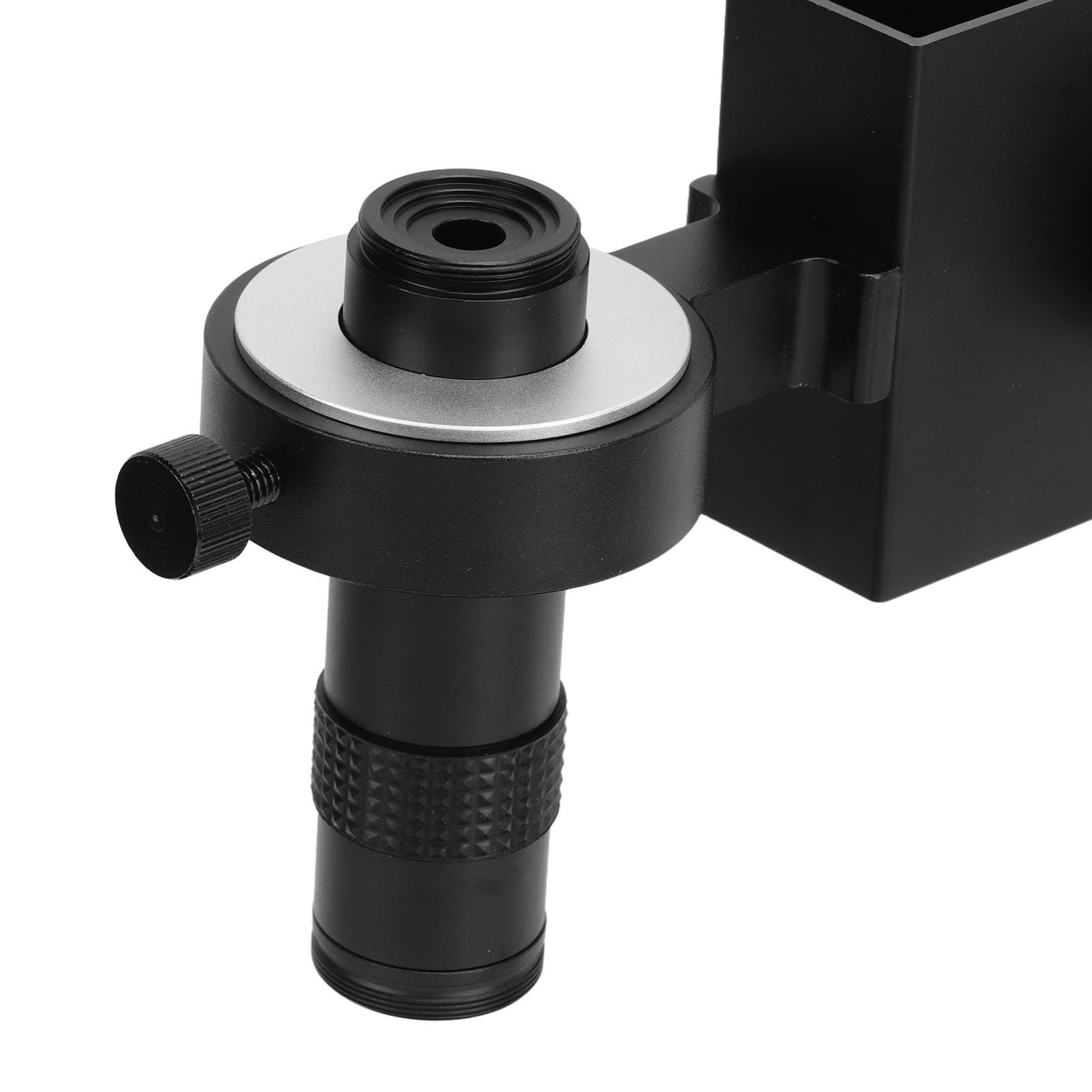 FTVOGUE Zestaw Mikroskopu Przemysłowego Elektroniczny Uchwyt Obiektywu Zestaw Mikroskopu Przemysłowego Monokularowy Obraz HD 130X Interfejs C Moc Optyczna 0,1X do 2X do Użytku w Laboratorium