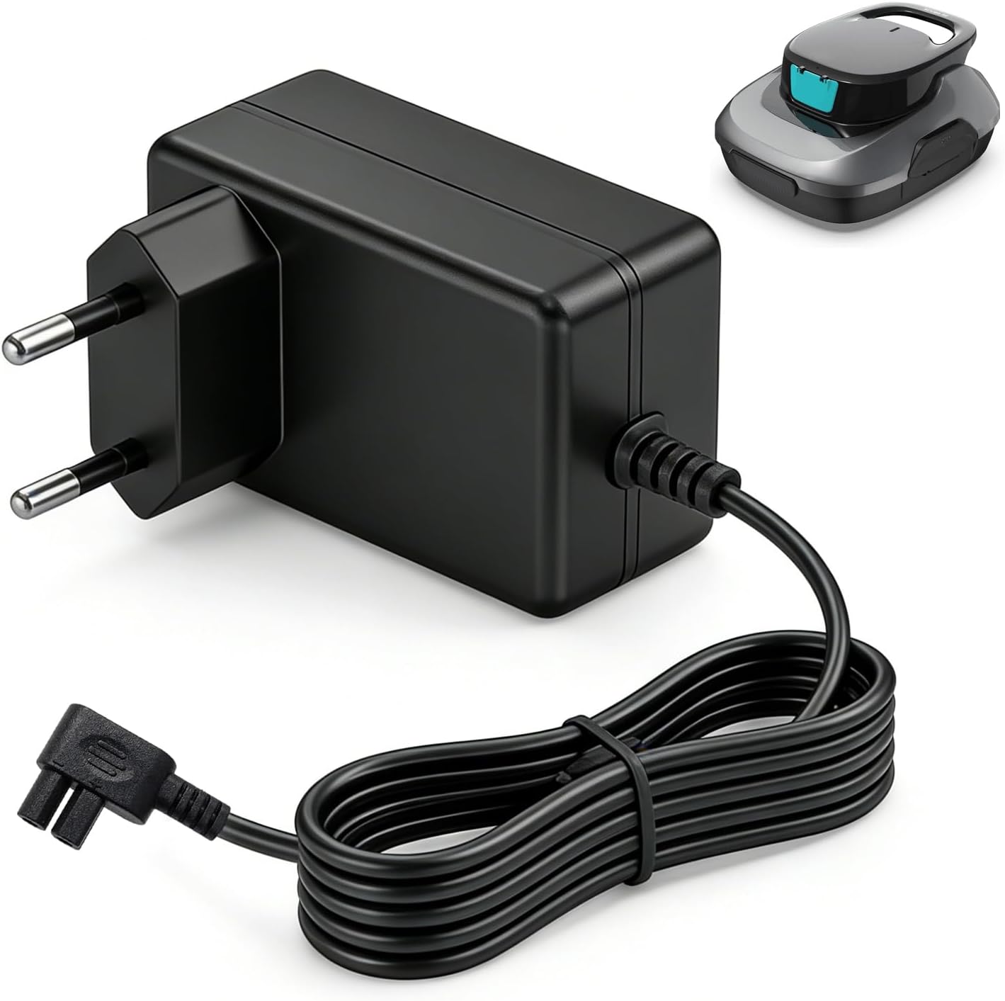 12,6V-Netzteil für Aiper Poolroboter, Kompatibel mit Aiper Scuba SE Kabellosem Roboter-Poolreiniger Poolsauger Ersatz Adapter Ladegerät Ladekabel – Mit Ladeanzeige