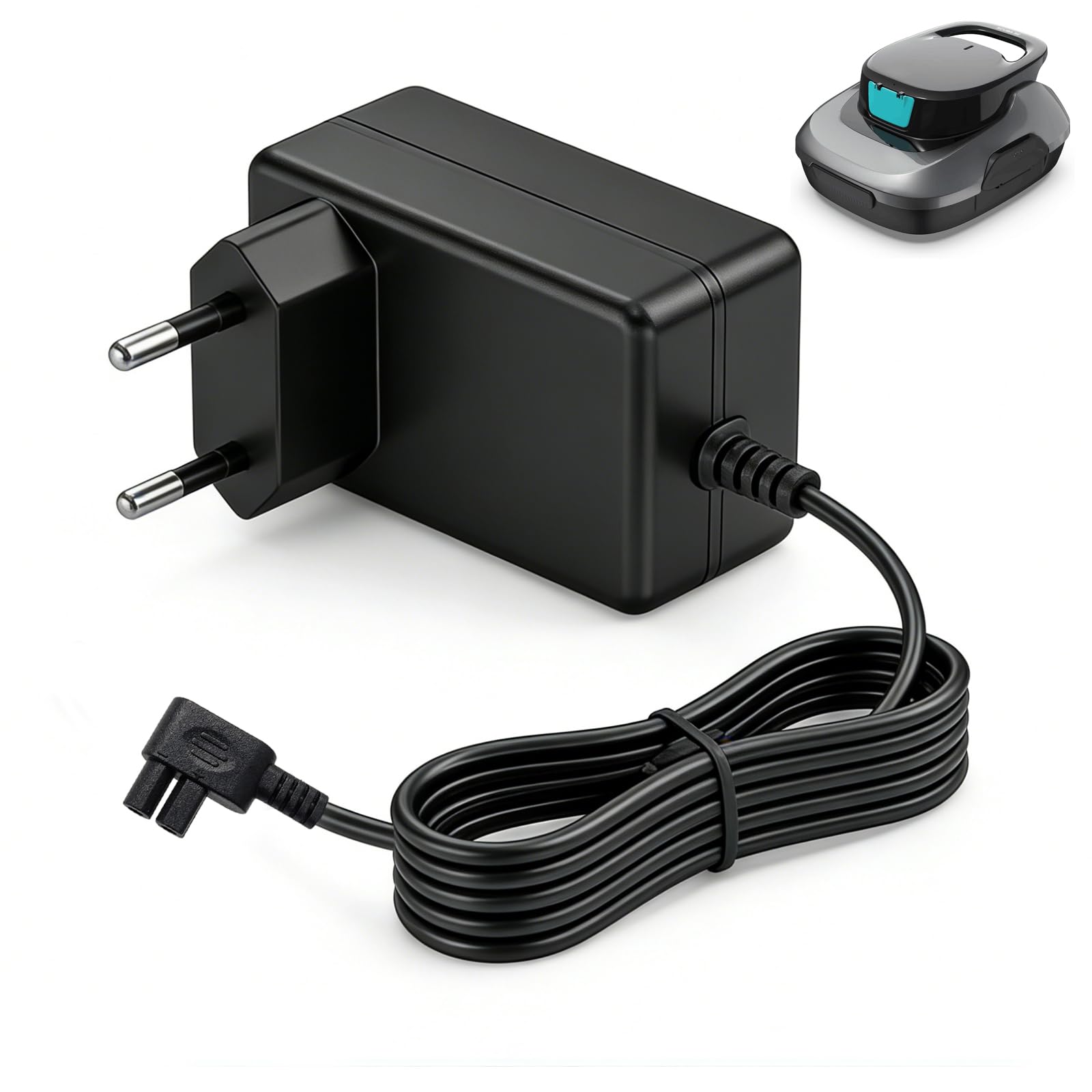 12,6V-Netzteil für Aiper Poolroboter, Kompatibel mit Aiper Scuba SE Kabellosem Roboter-Poolreiniger Poolsauger Ersatz Adapter Ladegerät Ladekabel – Mit Ladeanzeige