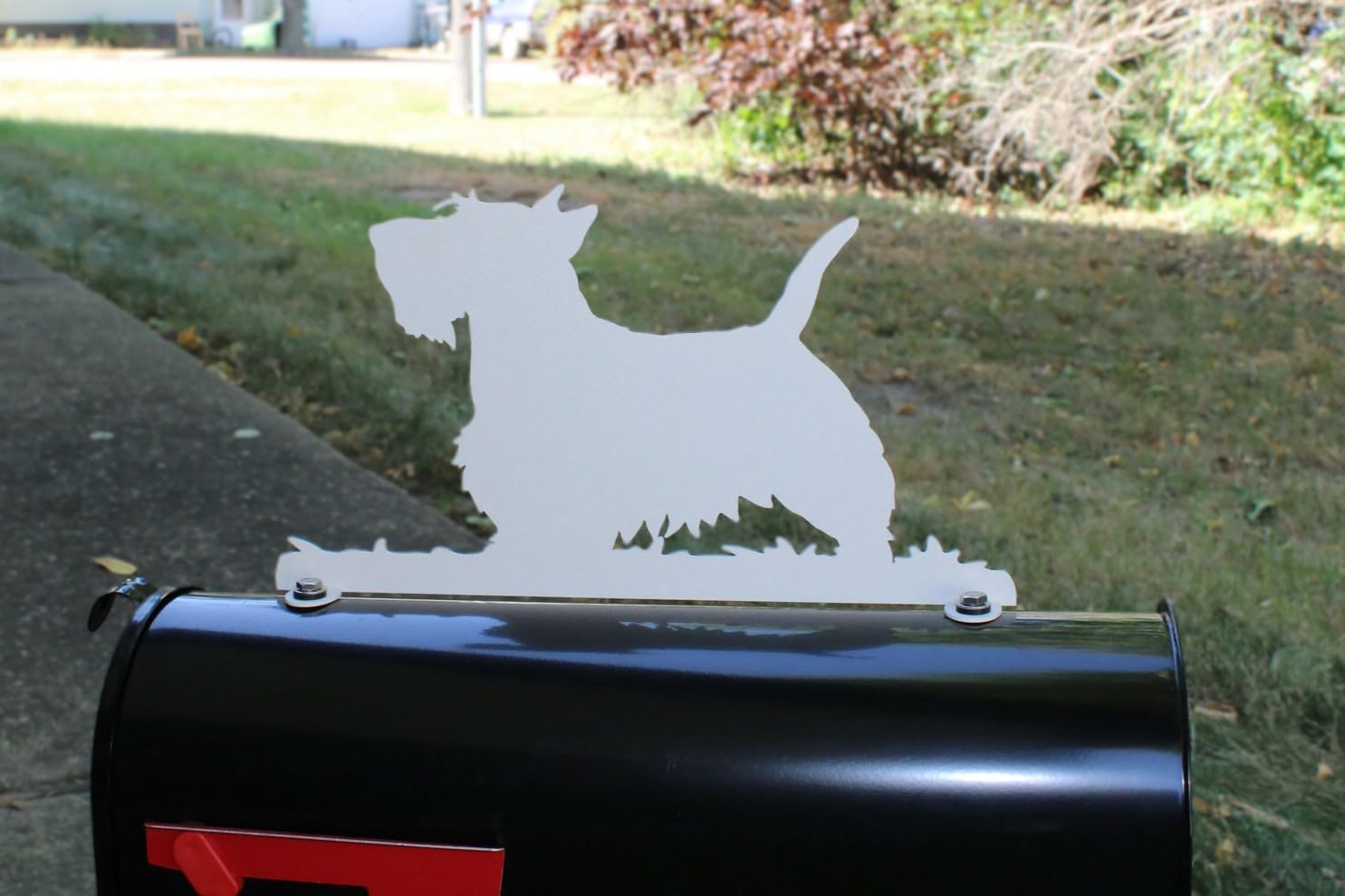 Pet Companion Dog Breed Style Metal Mailbox Topper (German Shorthair and Pheasant, Matte Black)