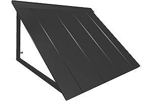 Awntech 4 ft. Houstonian Standing Seam Metal Door/Window Awning Fixed Outdoor Canopy
