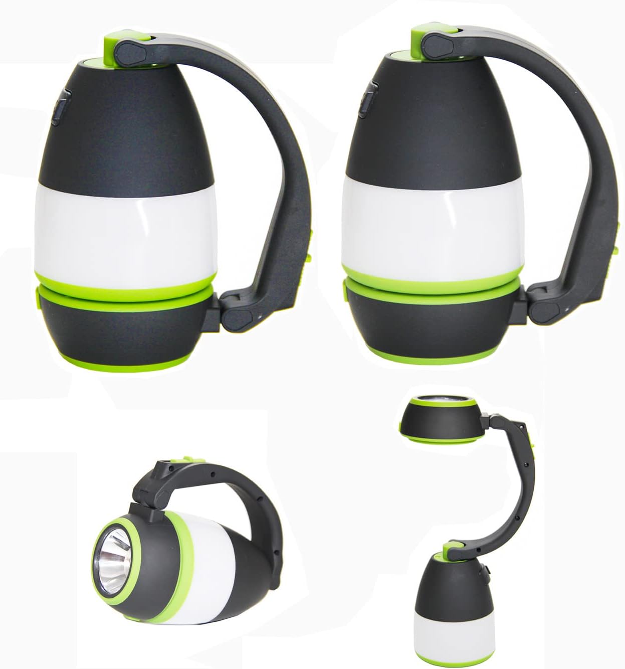 Camping Lantern Portable Work Tent Light Dimming Rechargeable Desk Table lamp 5 Modes Outdoor COB IP65 Waterproof Emergency 2 Pack