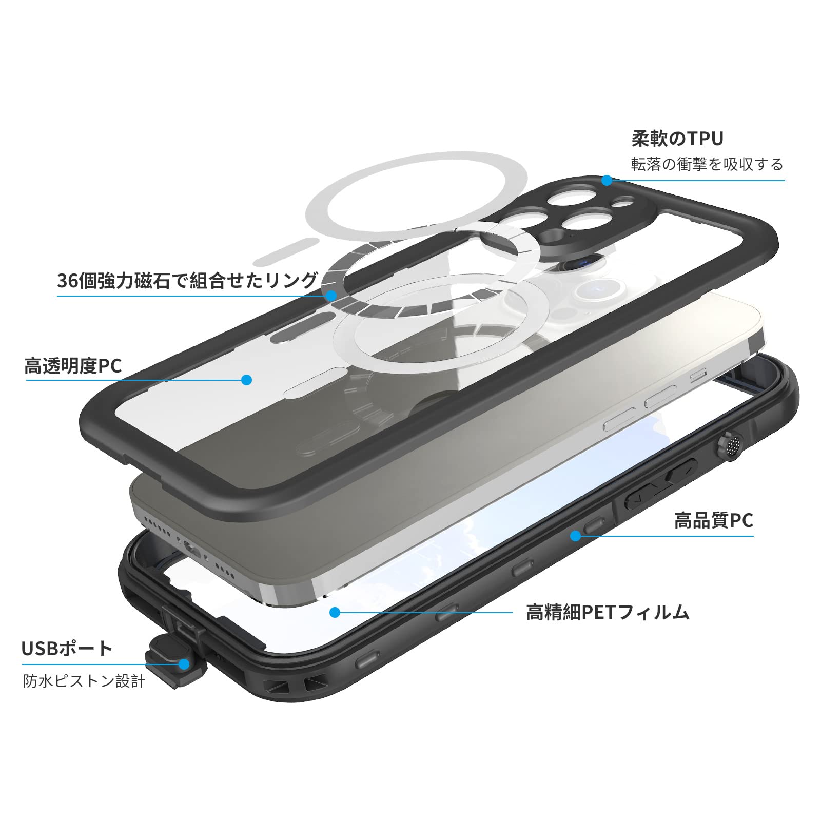 Amazon.co.jp: iPhone13 Pro max防水ケース iPhone13 Pro max防水