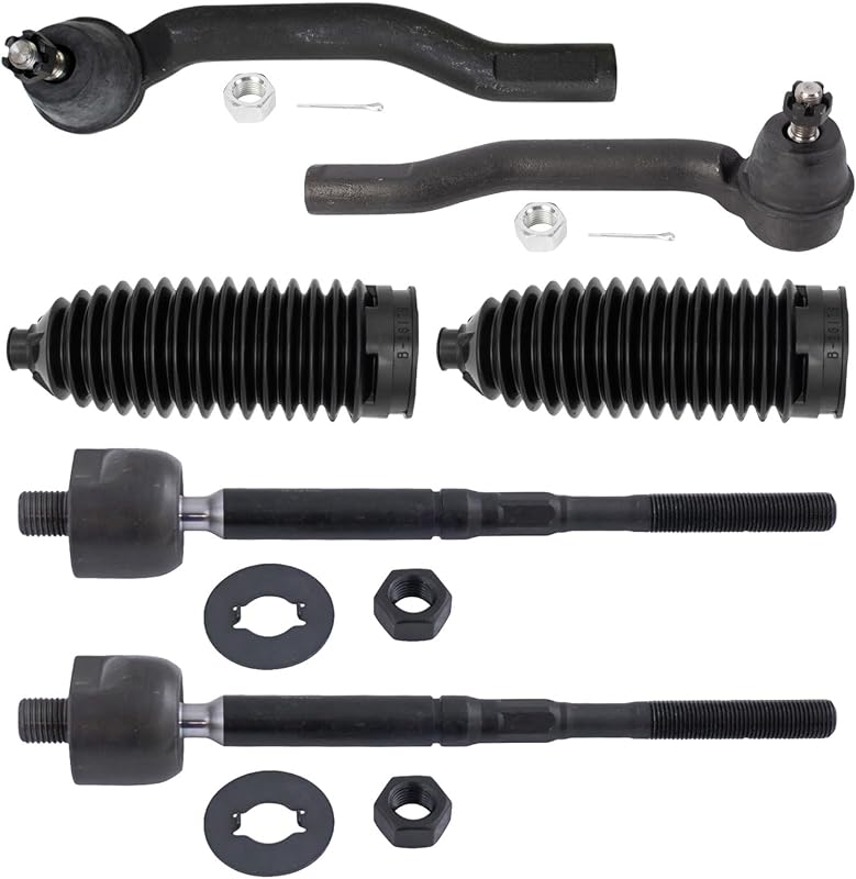 Kit de direção dianteira TRQ com barras axiais, terminais e coifas da caixa de direção PSA44090 – 6 peças