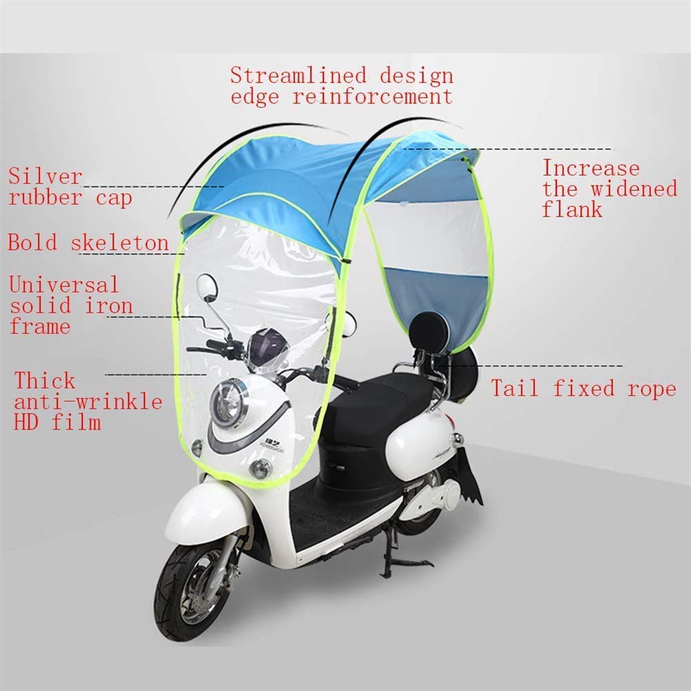Uniwersalna osłona przeciwsłoneczna do motocykla elektrycznego, baldachim do motocykla elektrycznego Wiatroszczelna osłona przeciwdeszczowa Parasol słoneczny Markiza do roweru elektrycznego