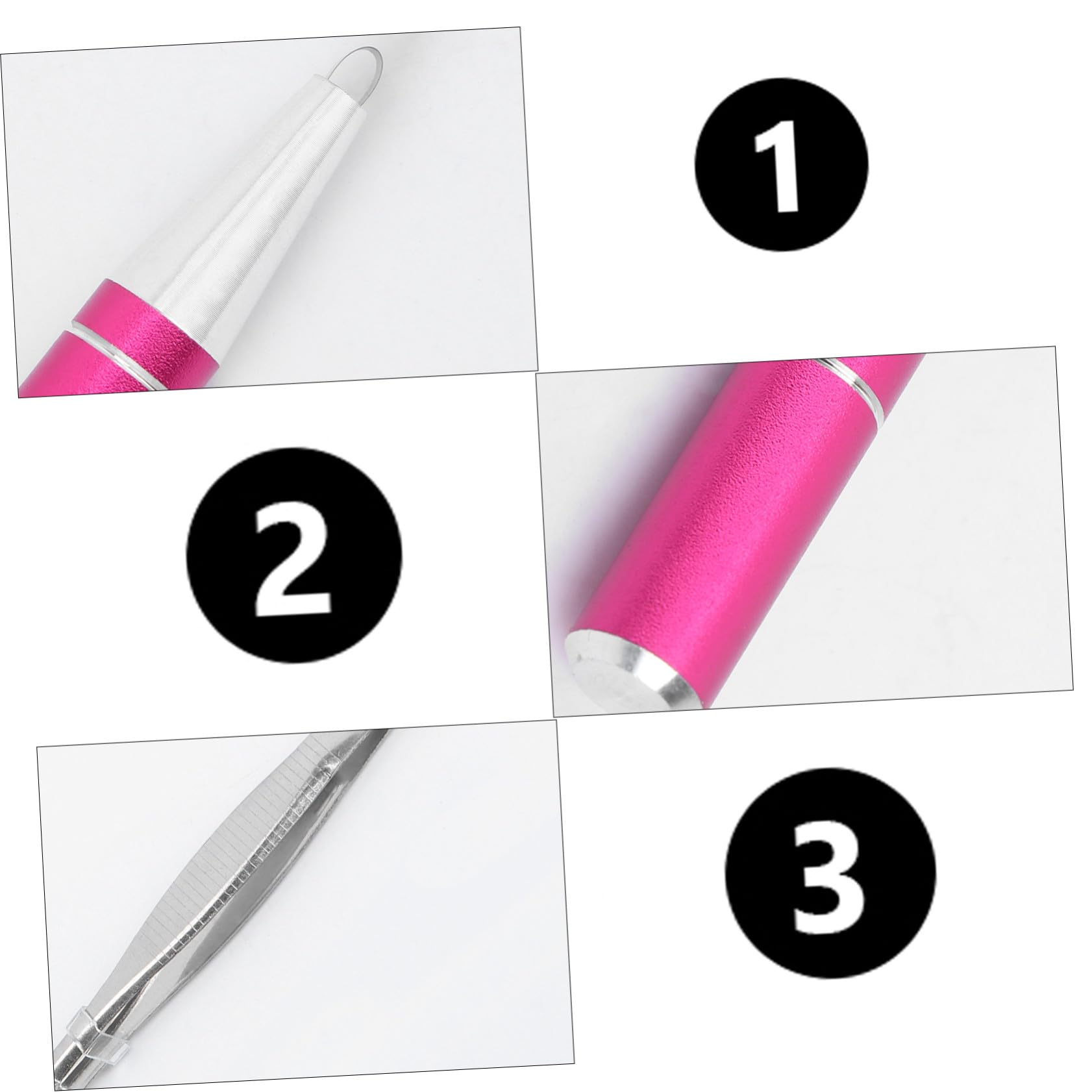 Gravierter Haarstyling Stift Leichter Tragbarer Bart und Haargravurstift mit 10 Klingen und Pinzette aus Edelstahl Zufällige Farbe für Friseursalons und Barber Shops