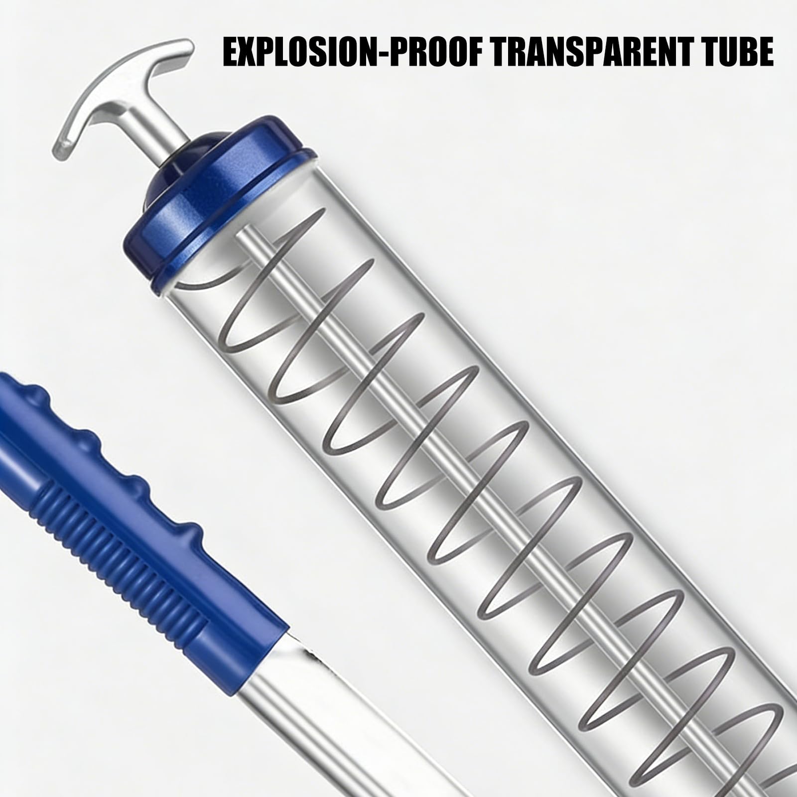 Lubricación profesional de cuerpo de aluminio con mango para maquinaria industrial, tubo de grasa transparente, bombas de grasa manuales
