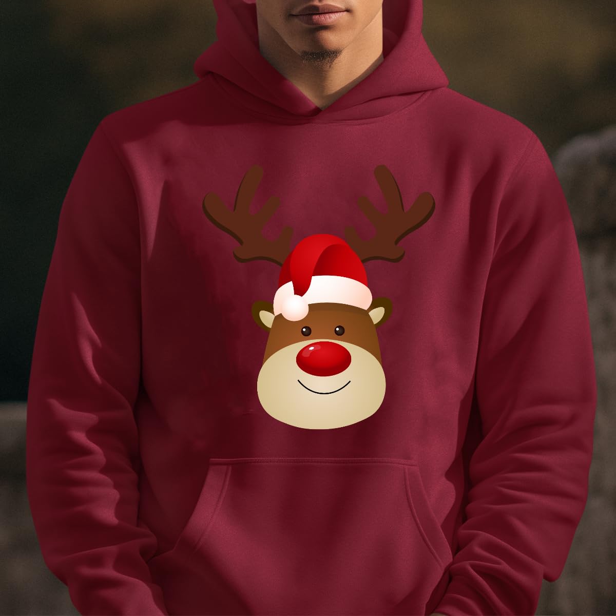 Renna Babbo Natale - Maglione natalizio