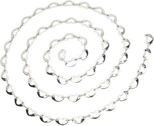 Miniatura 7 de plplaaoo Waist Chain,1 Yard Love Waist Chain for Women,Belly Chains for The Waist,Exquisite Simple Crystal Glass Rhinestones Waist Chain,Belly Chain