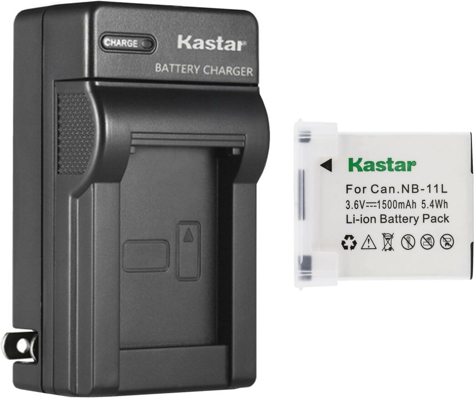 Kastar NB-11L 11LH Battery + AC Wall Charger Replacement for Canon SX400 IS, SX410 IS, SX420 IS, ELPH 110 HS, ELPH 115 IS, ELPH 120 IS, ELPH 130 IS, ELPH 135, ELPH 140 IS, ELPH 150 IS, ELPH 160 Camera