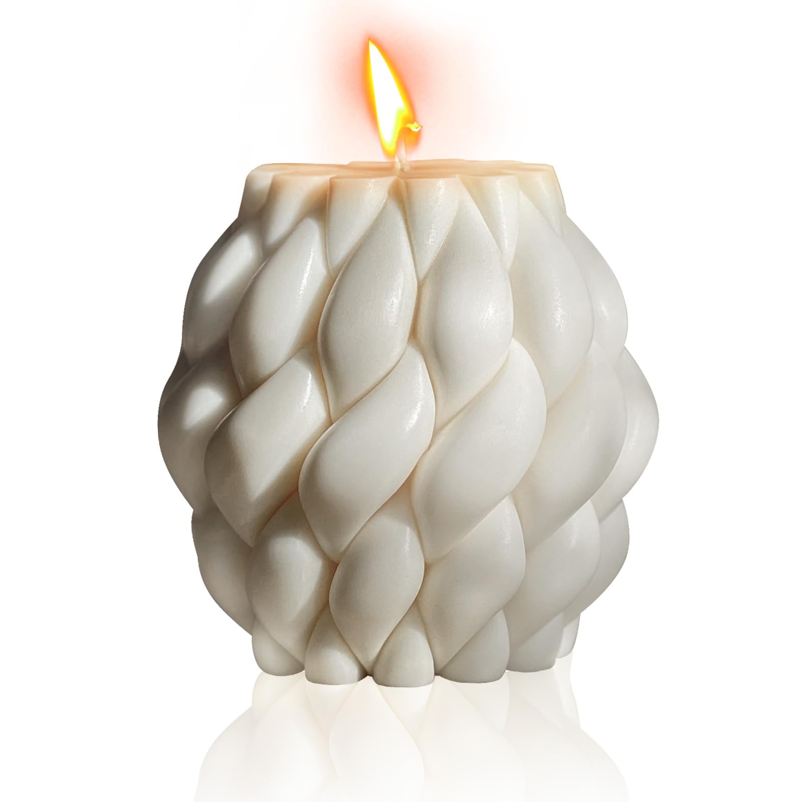 Candela a sfera con nodo, bella candela profumata fatta a mano, in cera di soia, elegante candela a forma di bolla, regalo di inaugurazione della casa, idea decorativa per mensola della casa, candela