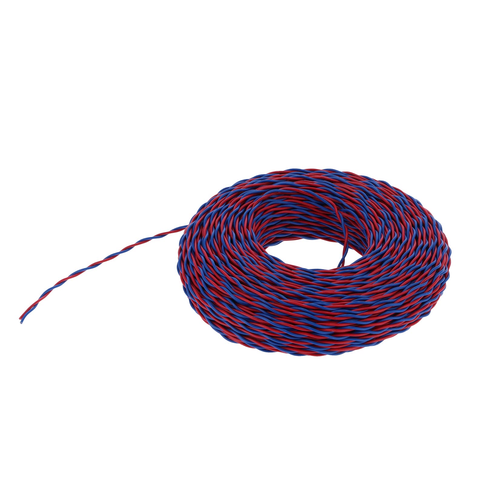 Oumefar Cable Aislado de 28 Núcleos, Revestimiento de PVC Rojo y Azul para Electrodomésticos, Conductor Eléctrico Flexible AC300V de 100m