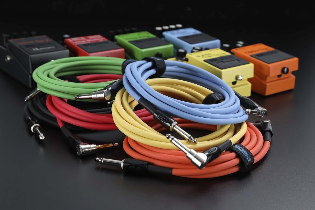 BOSS BIC-10A-RD Guitar Cable Red 3m L-Shape to Straight Oxygen Free Braided Cable