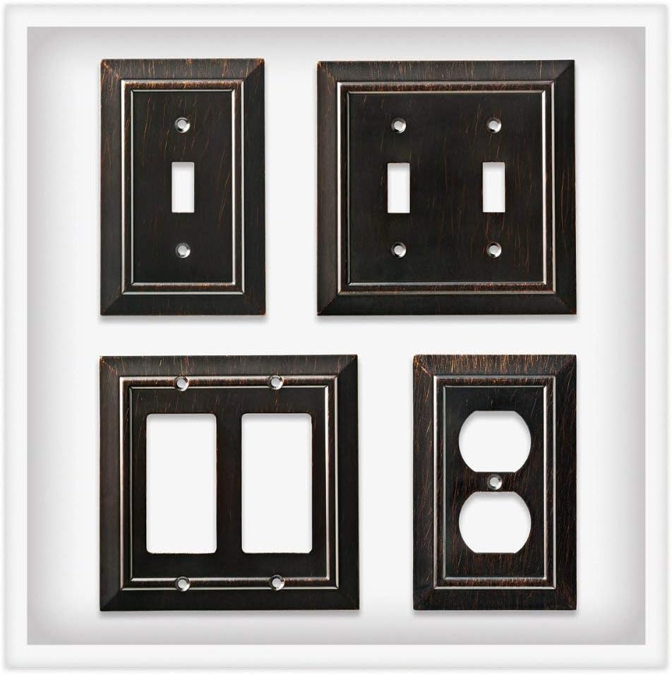 Franklin Brass W35218-VBR-C Classic Architecture Single Duplex Wall Plate/Switch Plate/Cover, Venetian Bronze